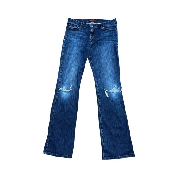 Joes Jeans Honey Bootcut Jeans curvy medium wash Distressed Denim Women 12 (32) - Picture 1 of 8